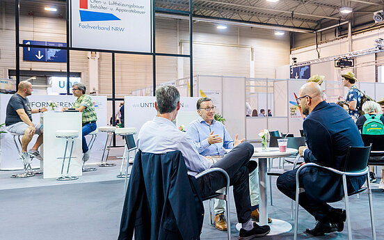 Der Fachverband SHK NRW setzt 2024 auf gezielte Weiterbildungsformate und Beratungsleistung auf seinem Stand in Halle 2.